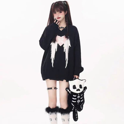 Cool Heart Wing Versatile Sweater