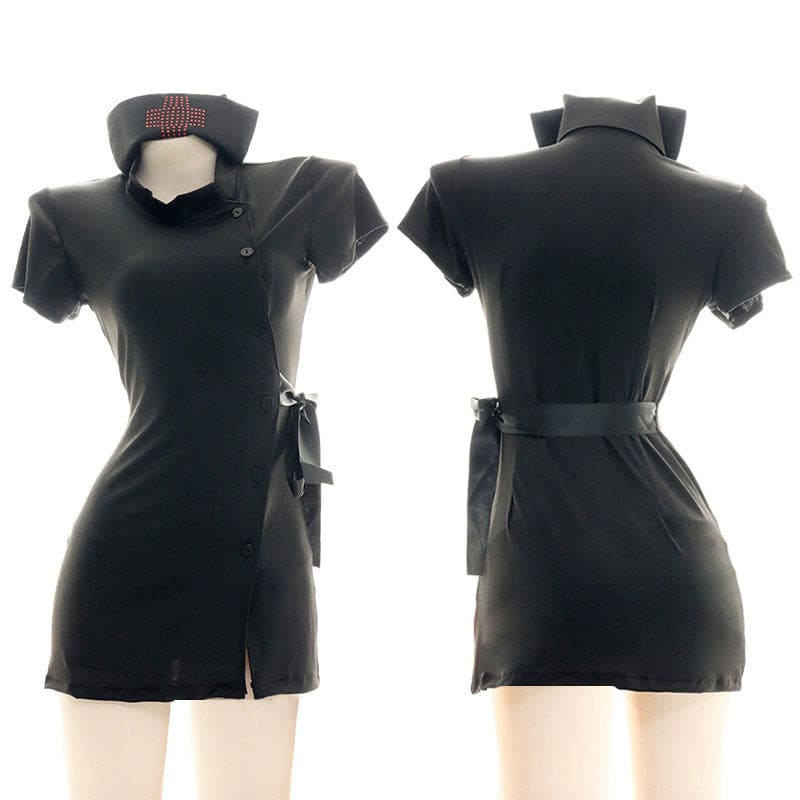 Cool Sexy Maid Uniform Cosplay Lingerie - Black / One Size