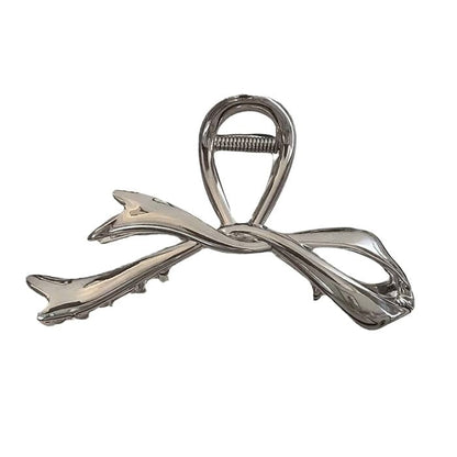 Coquette Bow Hair Claw - Silver - Other