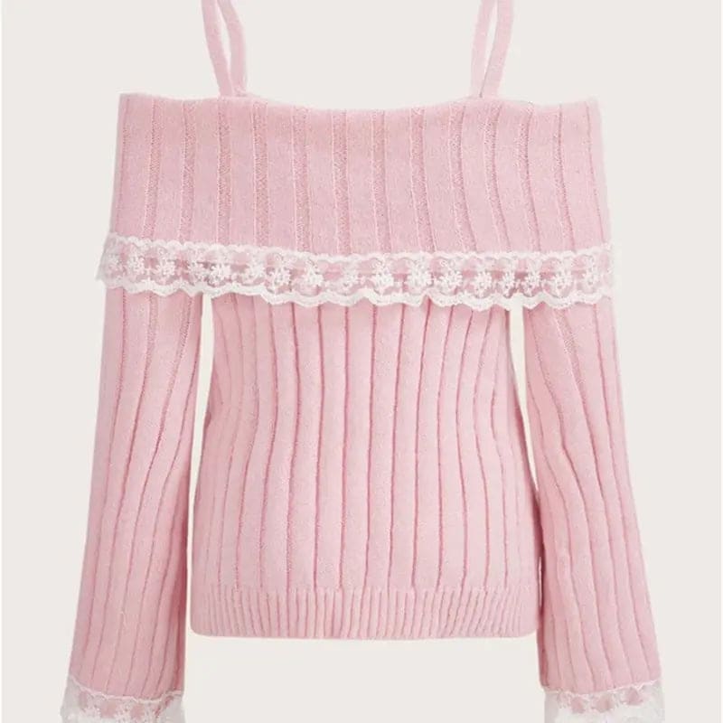 Kawaii Aesthetic Y2K Cute Fairy Coquette Knit Sweater Top MK Kawaii Store