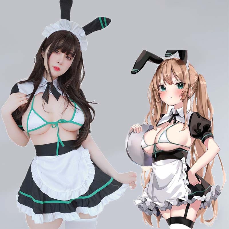 sexy lingerie cosplay 5pcs pack-Women Maid Costume sexy Lingerie Servant Cosplay Outfit,Cute Girl  Lolita cosplay – Sai Feel main image 1