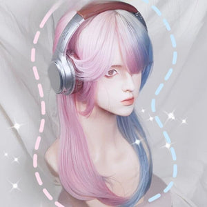 Cotton Candy Pink Blue Wig ON1280 - Wig