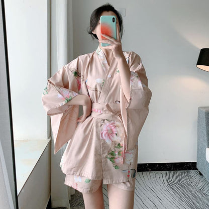 Cotton Pink Flowers Print Pajamas