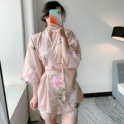 Cotton Pink Flowers Print Pajamas