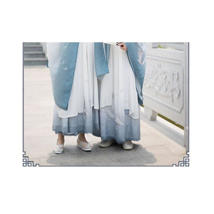 Couple Matching Dragon Embroidered Hanfu Costume / Set