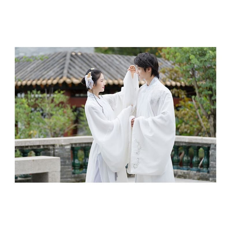 Couple Matching Embroidered Hanfu Blouse / Light Jacket