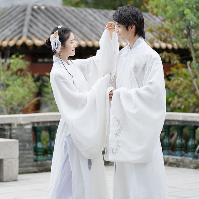 Couple Matching Embroidered Hanfu Blouse / Light Jacket