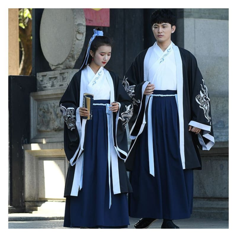 Couple Matching Embroidered Hanfu Costume / Set