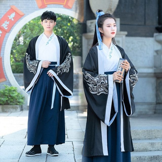 Couple Matching Embroidered Hanfu Costume / Set