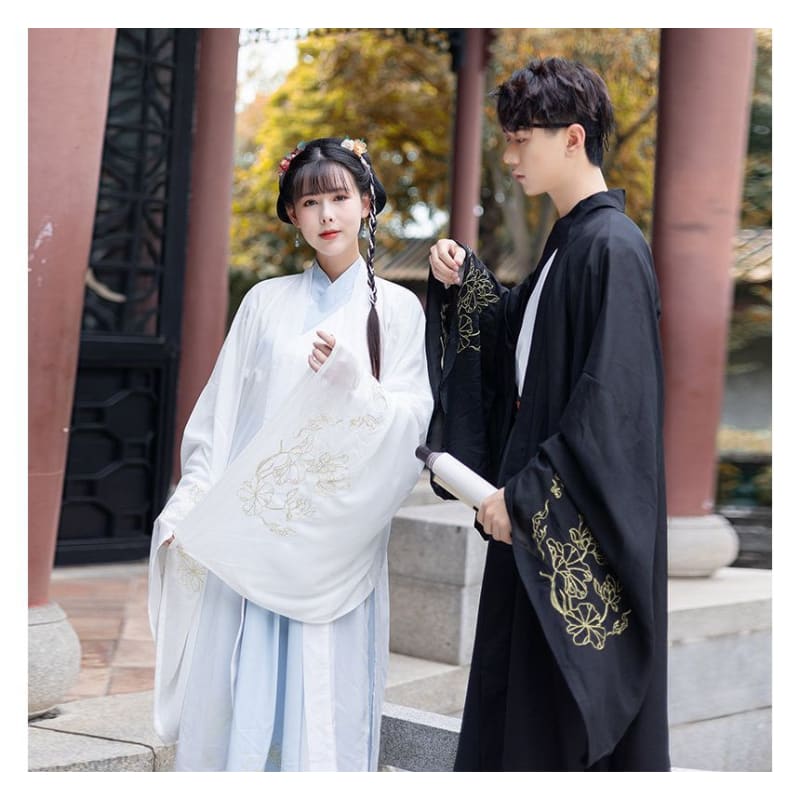 Couple Matching Embroidered Hanfu Jacket / Blouse / High