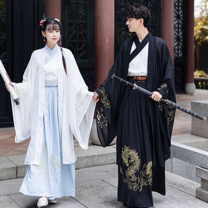 Couple Matching Embroidered Hanfu Jacket / Blouse / High