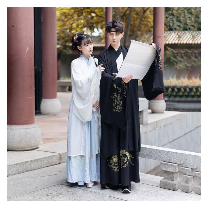 Couple Matching Embroidered Hanfu Jacket / Blouse / High