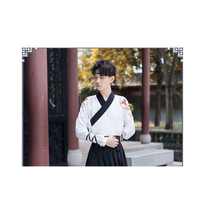 Couple Matching Embroidered Hanfu Jacket / Blouse / High