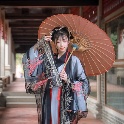 Couple Matching Embroidered Mesh Hanfu Jacket / Top / Long