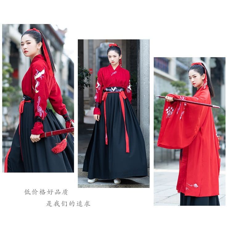 Couple Matching Set: Hanfu Top + Skirt