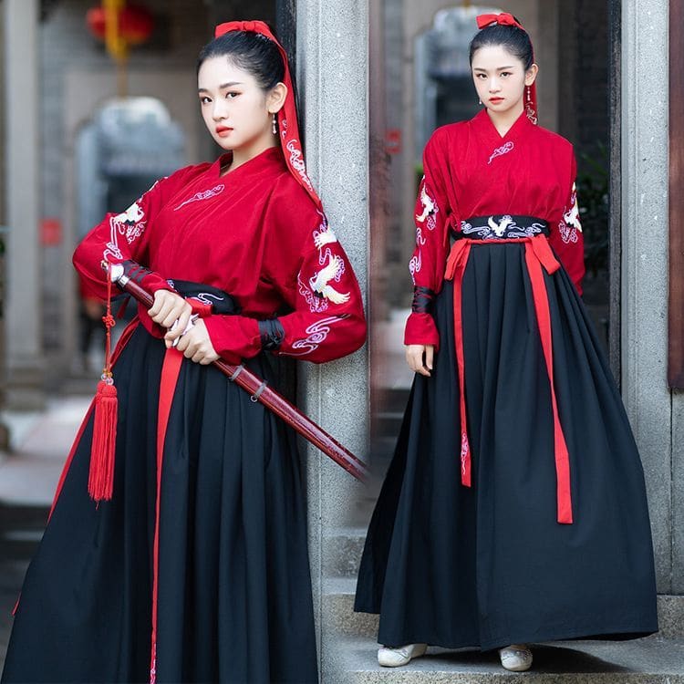 Couple Matching Set: Hanfu Top + Skirt