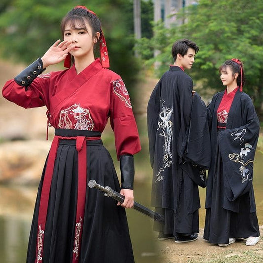 Couple Matching Traditional Chinese Costume Embroidered