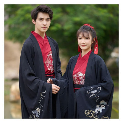 Couple Matching Traditional Chinese Costume Embroidered