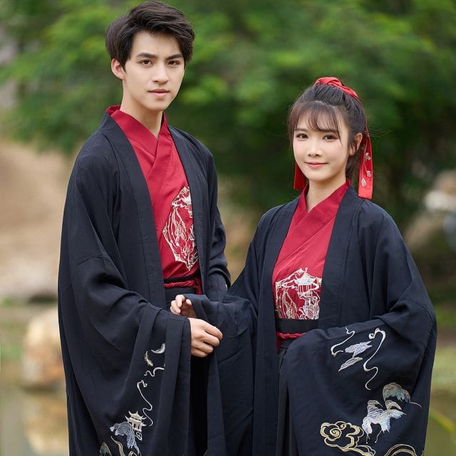 Couple Matching Traditional Chinese Costume Embroidered