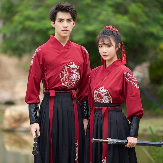 Couple Matching Traditional Chinese Costume Embroidered