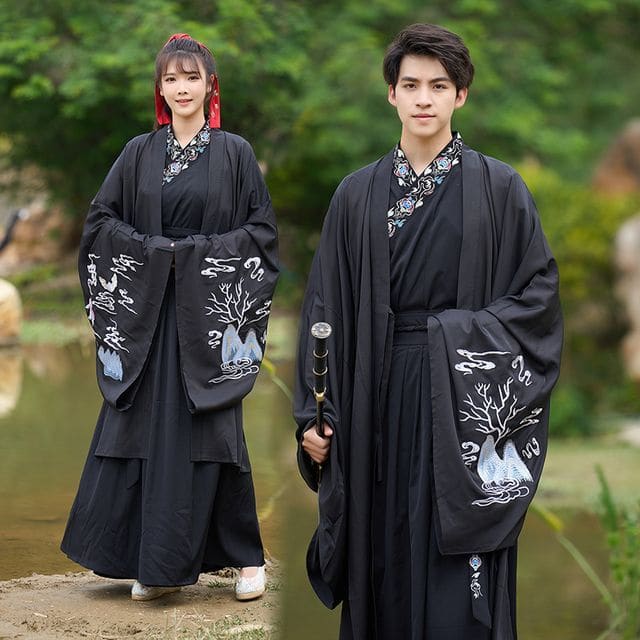 Couple Matching Traditional Chinese Costume Long - Cape