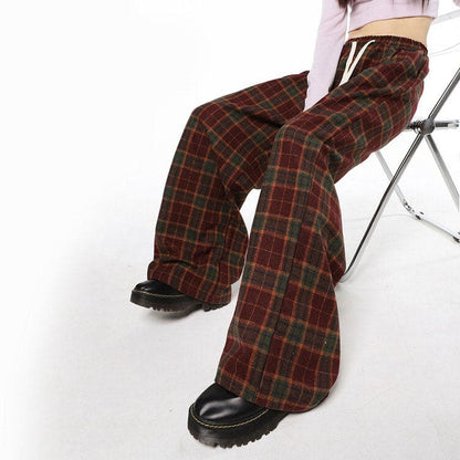 Cozy Vintage Plaid Pants - Pants