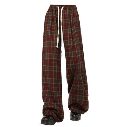 Cozy Vintage Plaid Pants - S / Multi - Pants