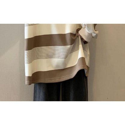 Crewneck Striped Sweater - Clothing