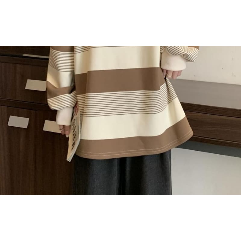 Crewneck Striped Sweater - Clothing