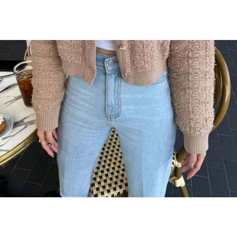 Cropped Crew-Neck Cardigan in 5 Colors