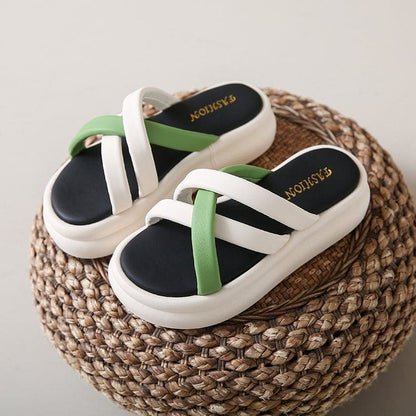 Cross Strap Platform Sandals