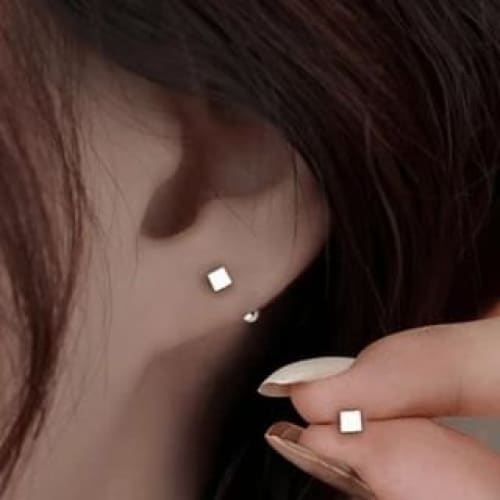 Cube Ear Stud