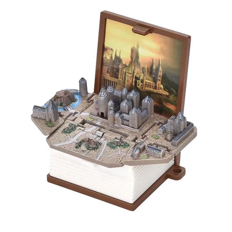 Cute 3D Pop-up Book Folding Pendant - Brown Castle (OPP Bag)