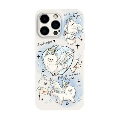 Cute Angel Animal Couple Phone Case - iPhone 15 / Angel