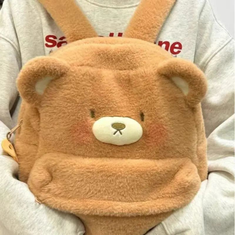 Kawaii Aesthetic Y2K Cute Fairy Cute Bear Plush Backpack MK Kawaii Store