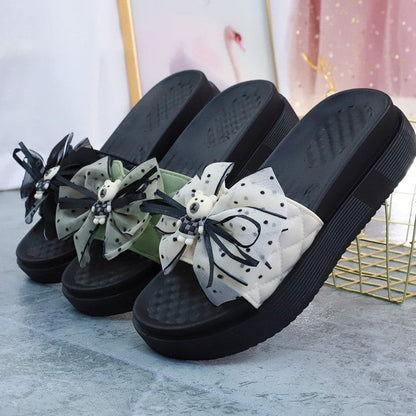 Cute Black Summer Bow with Bear Sandals ON882 - sandals