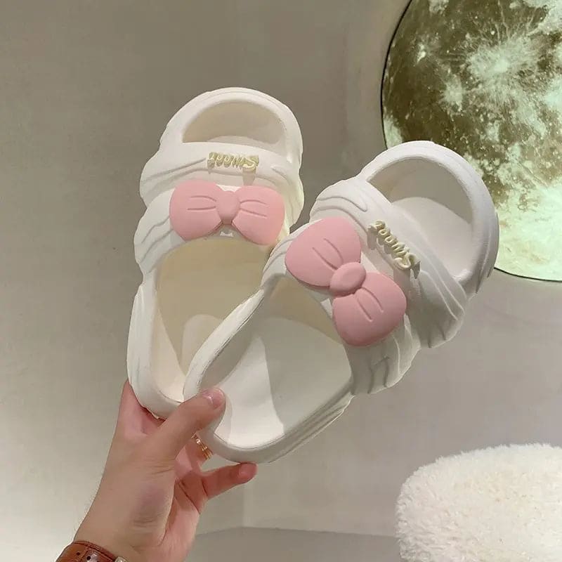 Kawaii Aesthetic Y2K Cute Fairy Cute Bow Slippers MK Kawaii Store