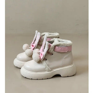 Kawaii Aesthetic Y2K Cute Fairy Cute Bunny Boots Shoes - Teeny MK Kawaii Store