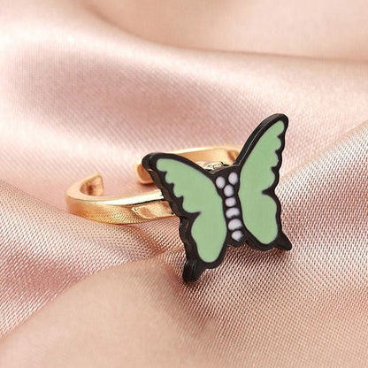 Cute Butterfly Opening Ring - ring