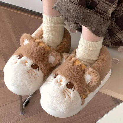 Kawaii Aesthetic Y2K Cute Fairy Cute Cat Cotton Slippers MK Kawaii Store