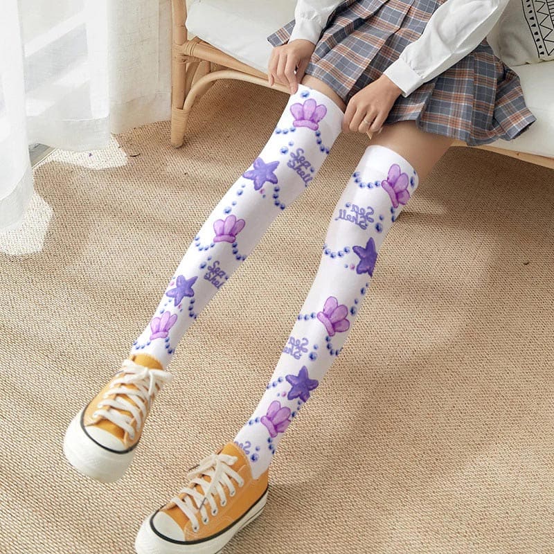 Cute Chic Star Print Lolita Stockings