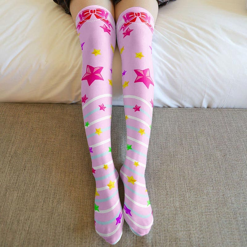 Cute Chic Star Print Lolita Stockings