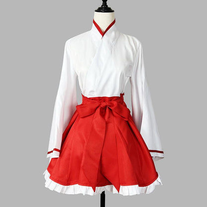 Cute Cosplay Big Bow Kimono Two Pieces Set