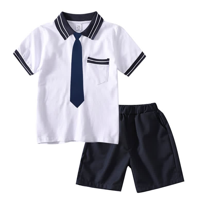 Cute Couple Sailor Collar Dress T-Shirt Shorts - T-Shirt