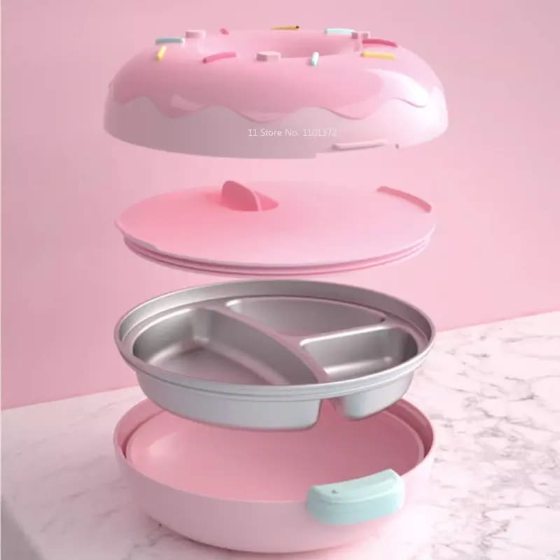 Cute Donut Stainless Steel Lunch Bento Box