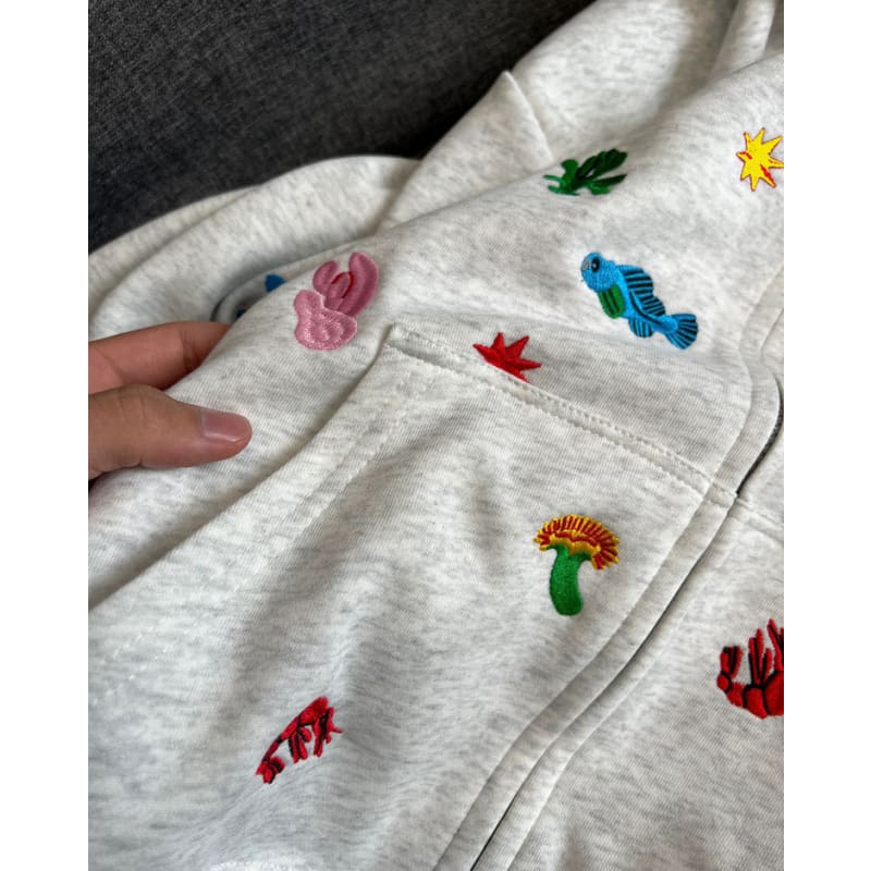 Cute Embroidery Hoodie - Hoodie