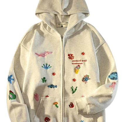 Cute Embroidery Hoodie - Hoodie