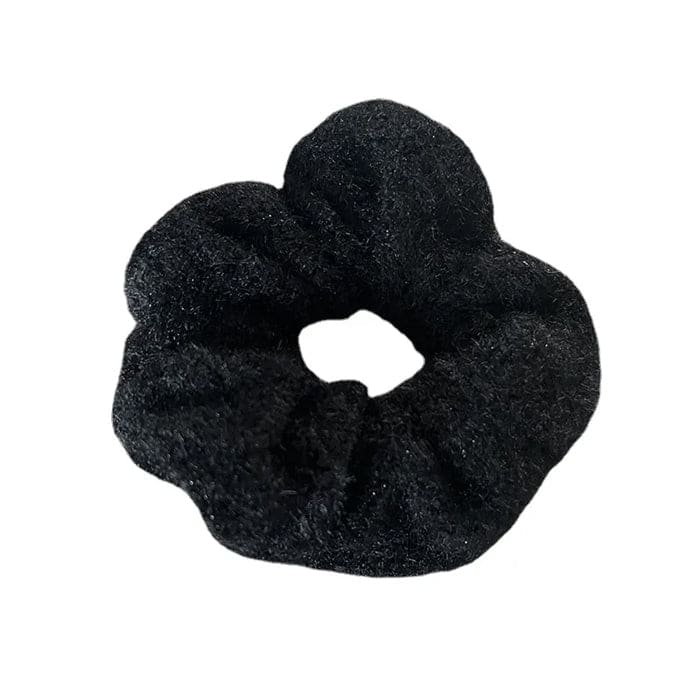 Cute Fluffy Scrunchie - Black - Other