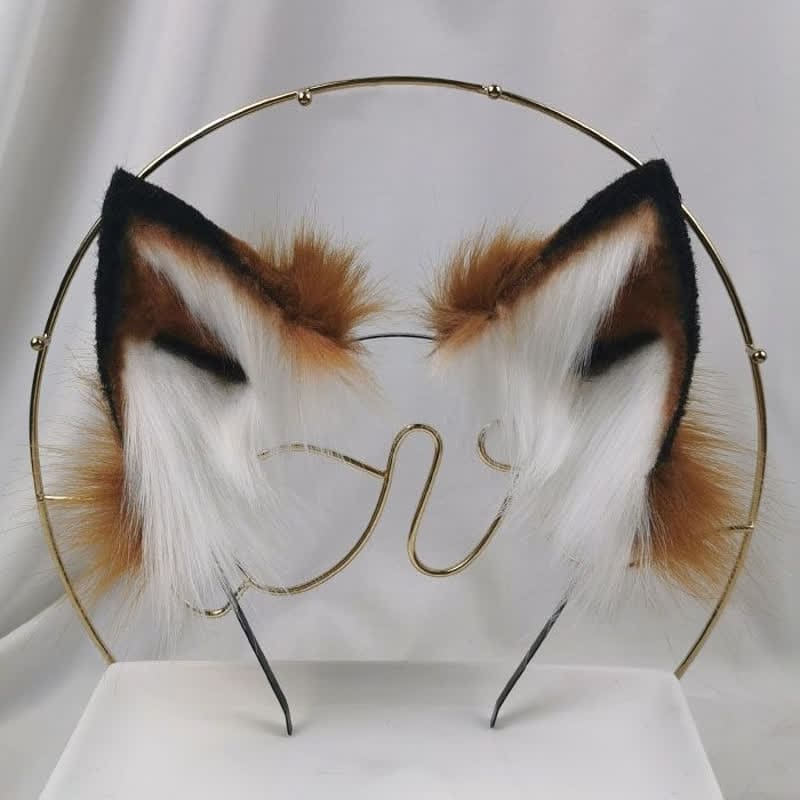 Cute Fox Ears Tail Headband Accessory - Ears / One Size