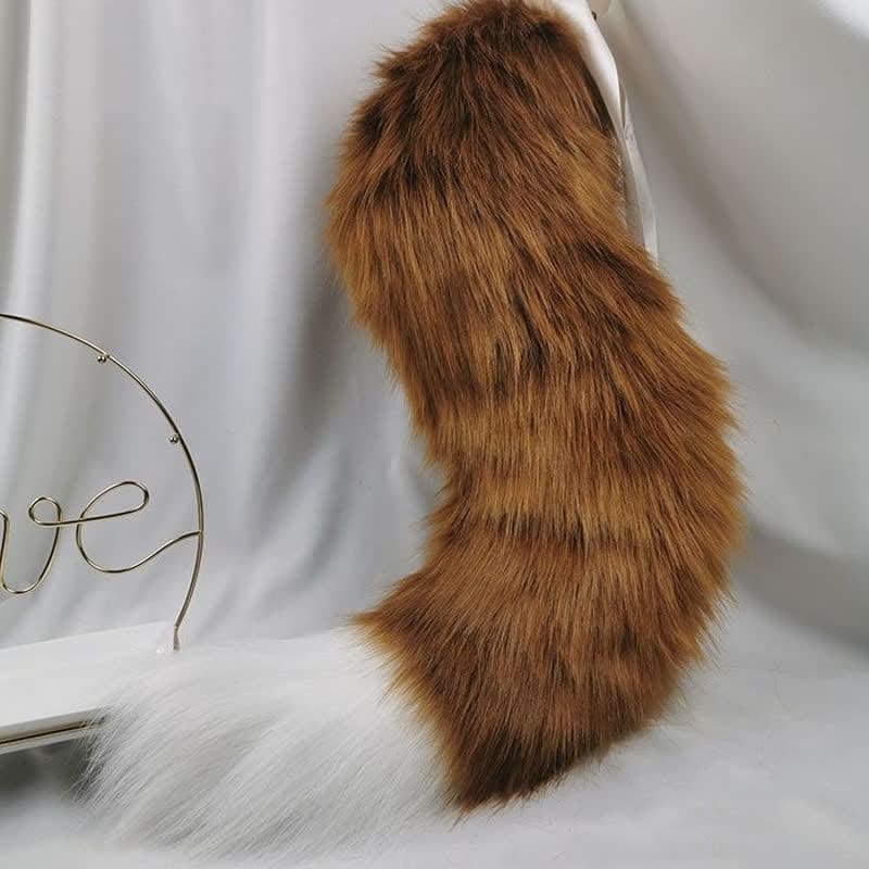 Cute Fox Ears Tail Headband Accessory - Tail / One Size